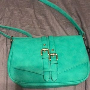 Green crossbody purse
